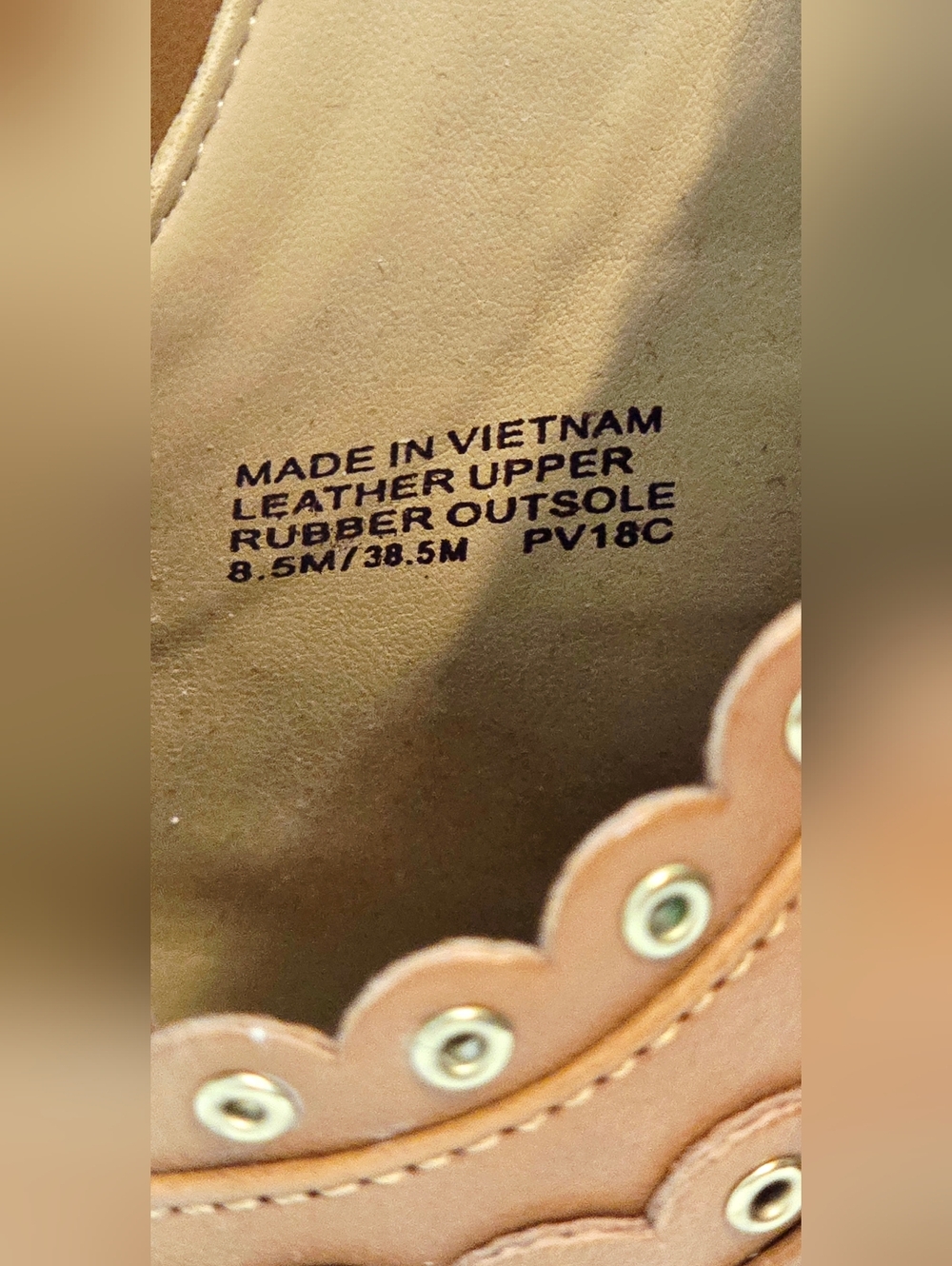 Michael Kors Leather Peep Toe Heels Brown Studded Ankle Strap Stiletto Size 8.5 - Picture 6 of 7